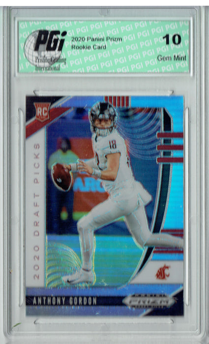 Anthony Gordon 2020 Panini Prizm #149 Silver Refractor SP Rookie Card PGI 10