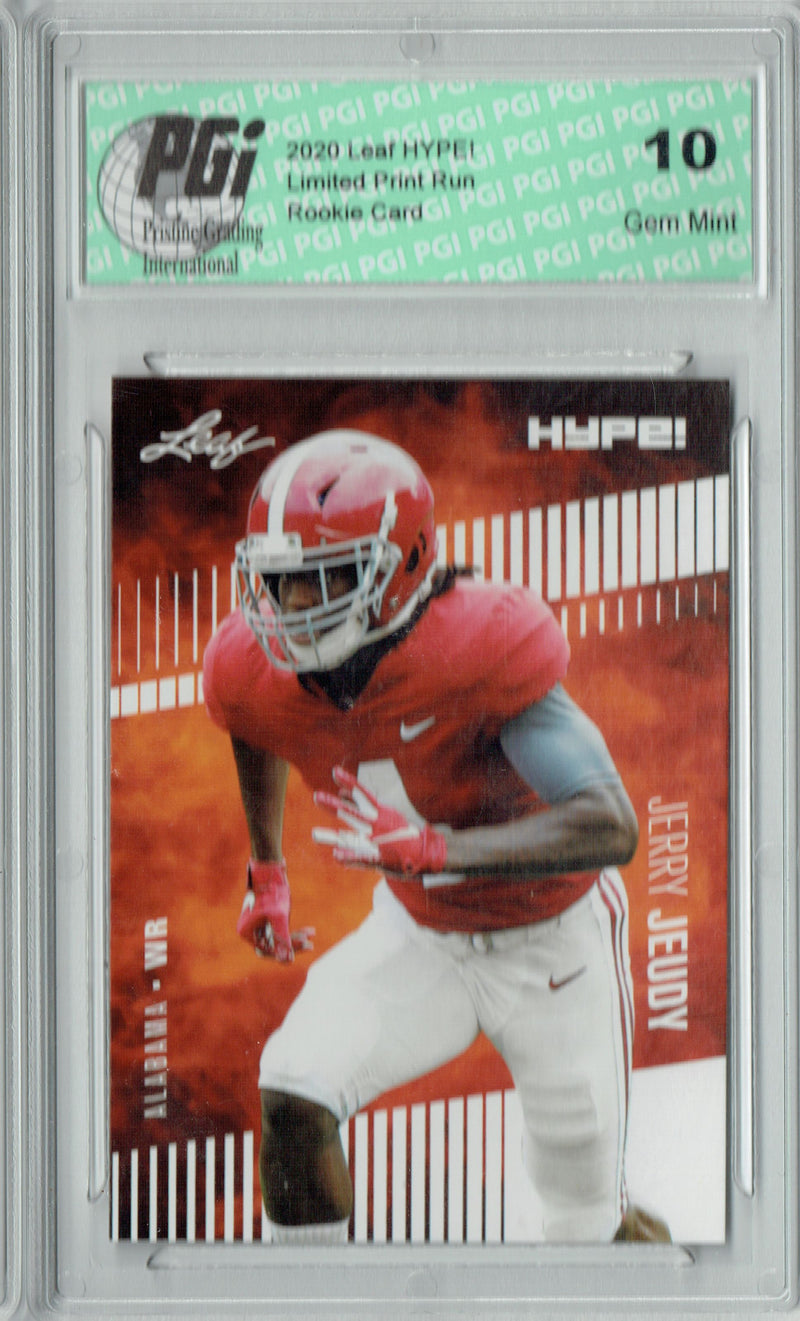 Jerry Jeudy Rookie Card Denver PGI 10 Gem Mint Football Trading Card 2020 Leaf HYPE! #31 Only 5000 Made