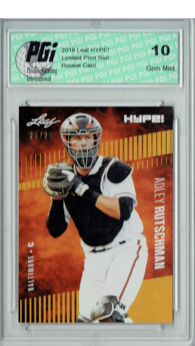 Adley Rutschman 2019 Leaf HYPE #24 Gold SP, Only 25 Made Rookie Card PGI 10
