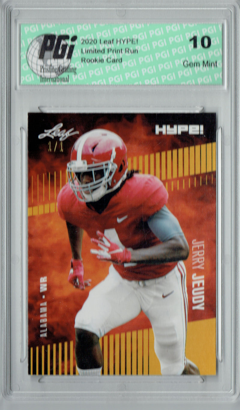Jerry Jeudy Rookie Card Denver PGI 10 Gem Mint Football Trading Card 2020 Leaf HYPE! #31 Gold Blank Back 1 of 1