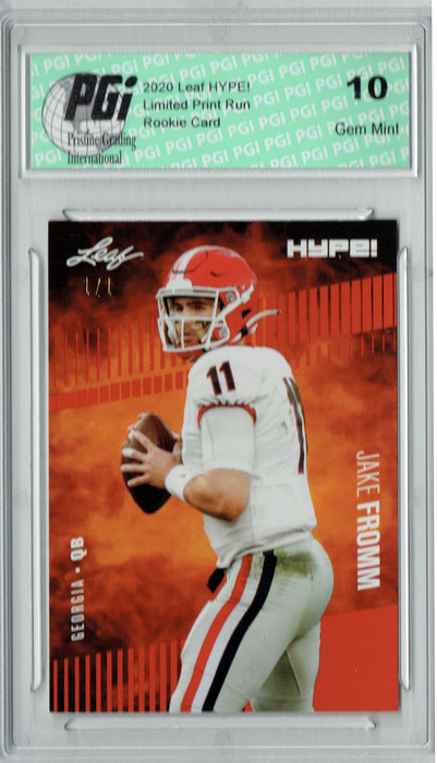 Jake Fromm 2020 Leaf HYPE! #34 Masterpiece True 1 of 1 Rookie Card PGI 10