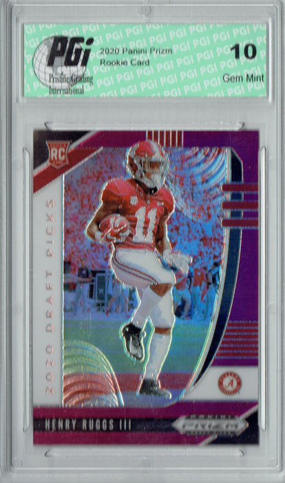 Henry Ruggs III 2020 Prizm Draft #109 Red SP Rookie Card PGI 10