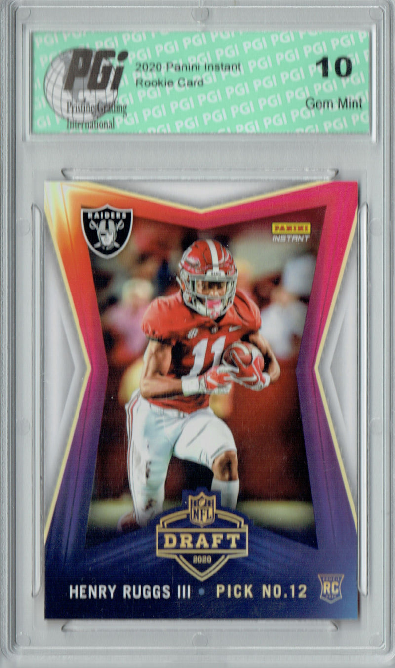 Henry Ruggs III 2020 Panini Instant #17 Draft 737 Made Rookie Card PGI 10