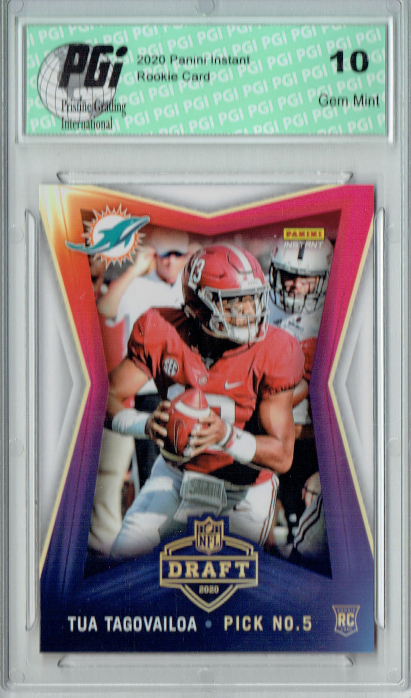 Tua Tagovailoa 2020 Panini Instant #2 Draft 4,063 Made Rookie Card PGI 10