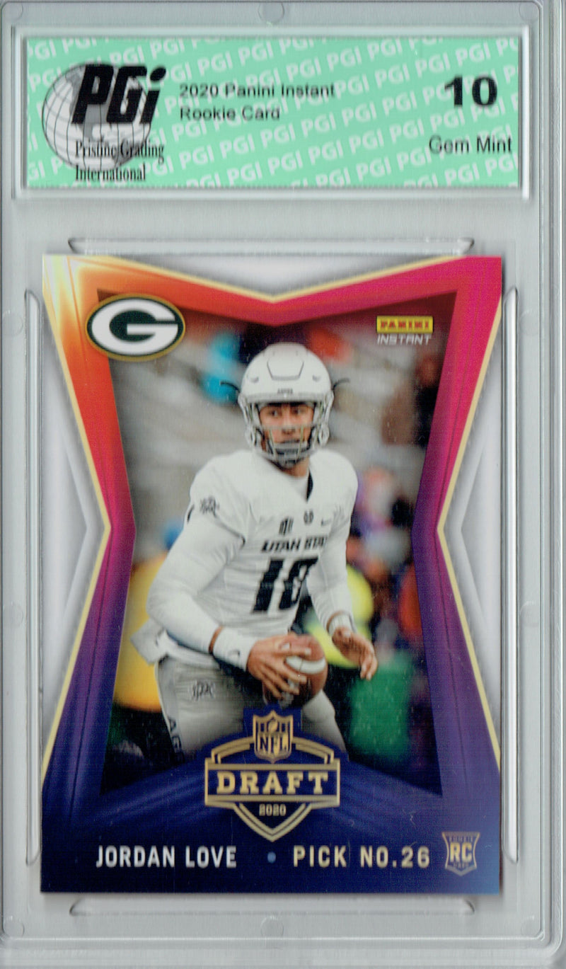 Jordan Love 2020 Panini Instant #4 Draft 1,175 Made Rookie Card PGI 10