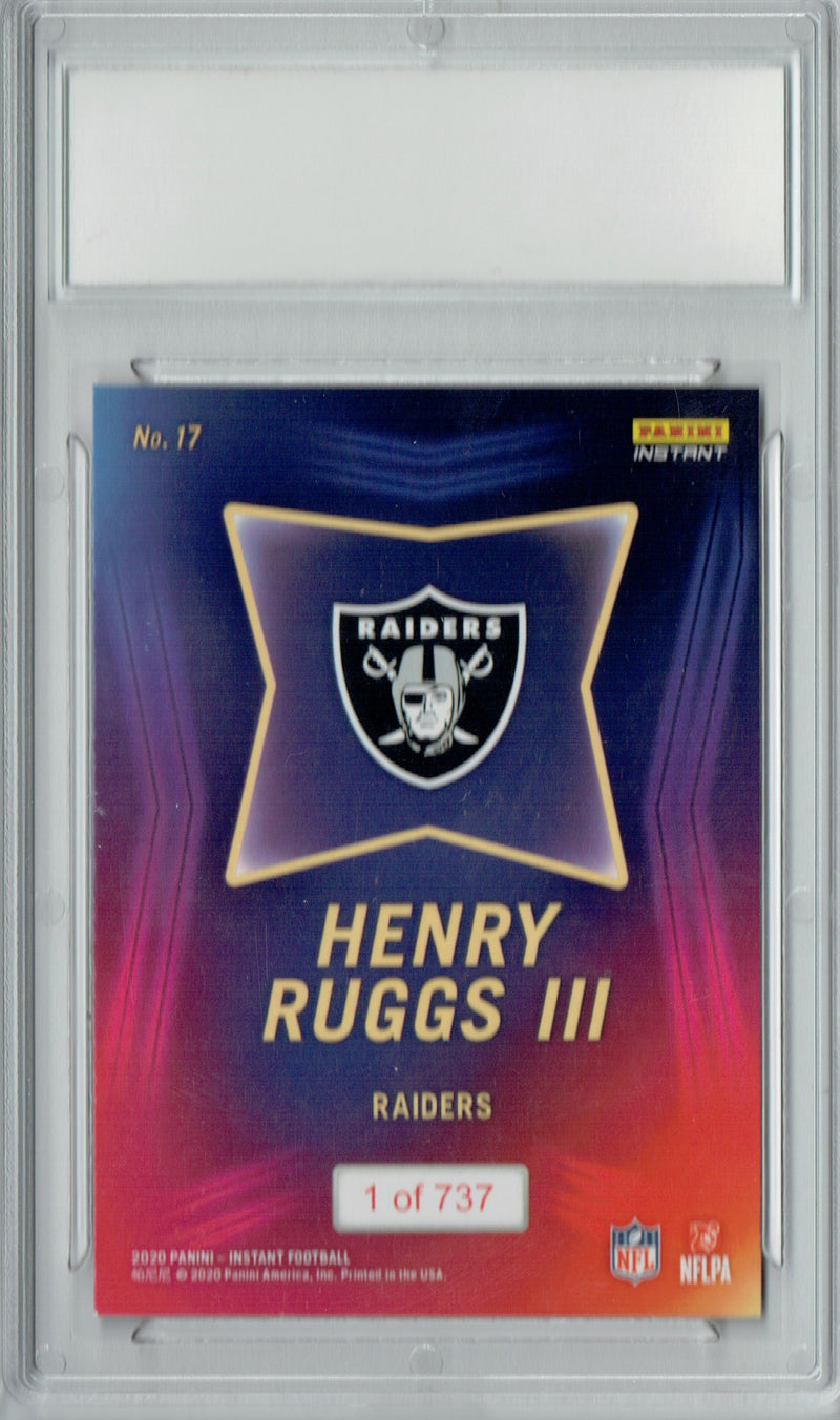 Henry Ruggs III 2020 Panini Instant #17 Draft 737 Made Rookie Card PGI 10
