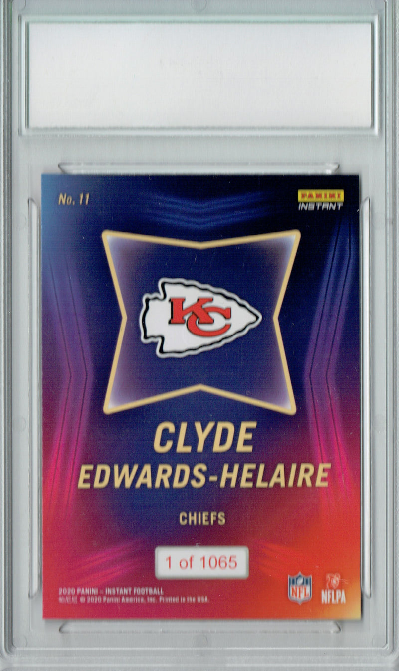 Clyde Edwards-Helaire 2020 Panini Instant #11 Draft 1/1065 Rookie Card PGI10