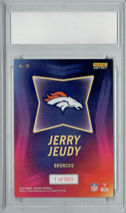 Jerry Jeudy 2020 Panini Instant #15 NFL Draft 893 Made Rookie Card PGI 10