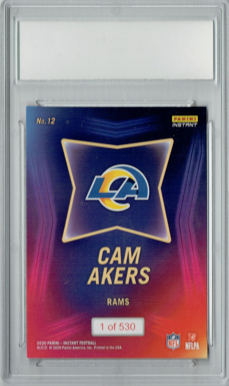 Cam Akers 2020 Panini Instant #12 Draft 530 Made Rookie Card PGI 10