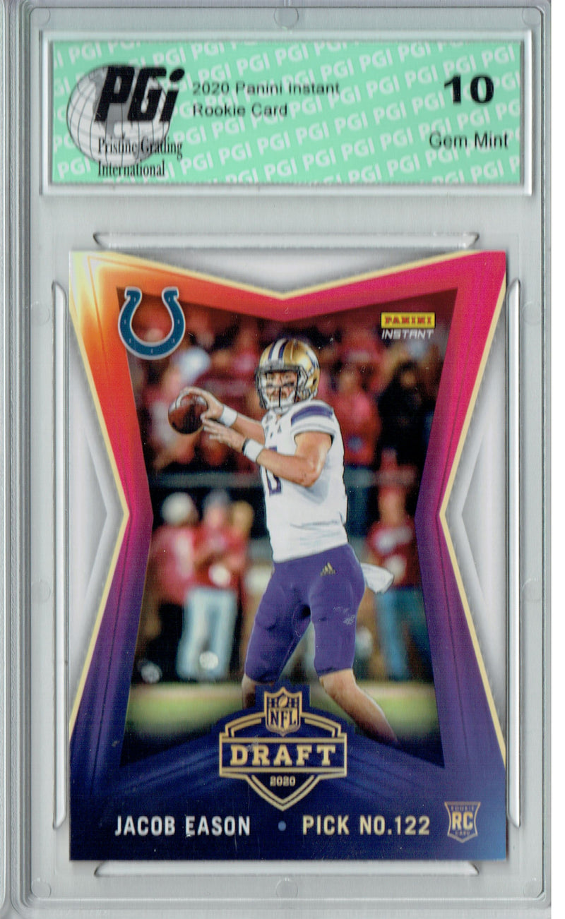 Jacob Eason 2020 Panini Instant #5 Draft 564 Made Rookie Card PGI 10