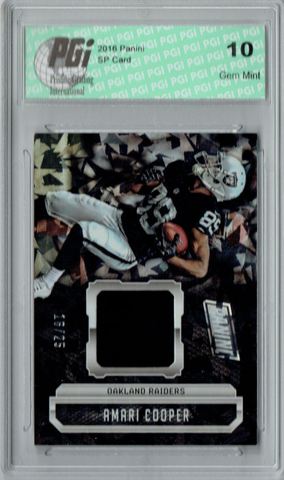 Amari Cooper 2016 Panini #FB4 Cracked Ice 25 Made Card PGI 10