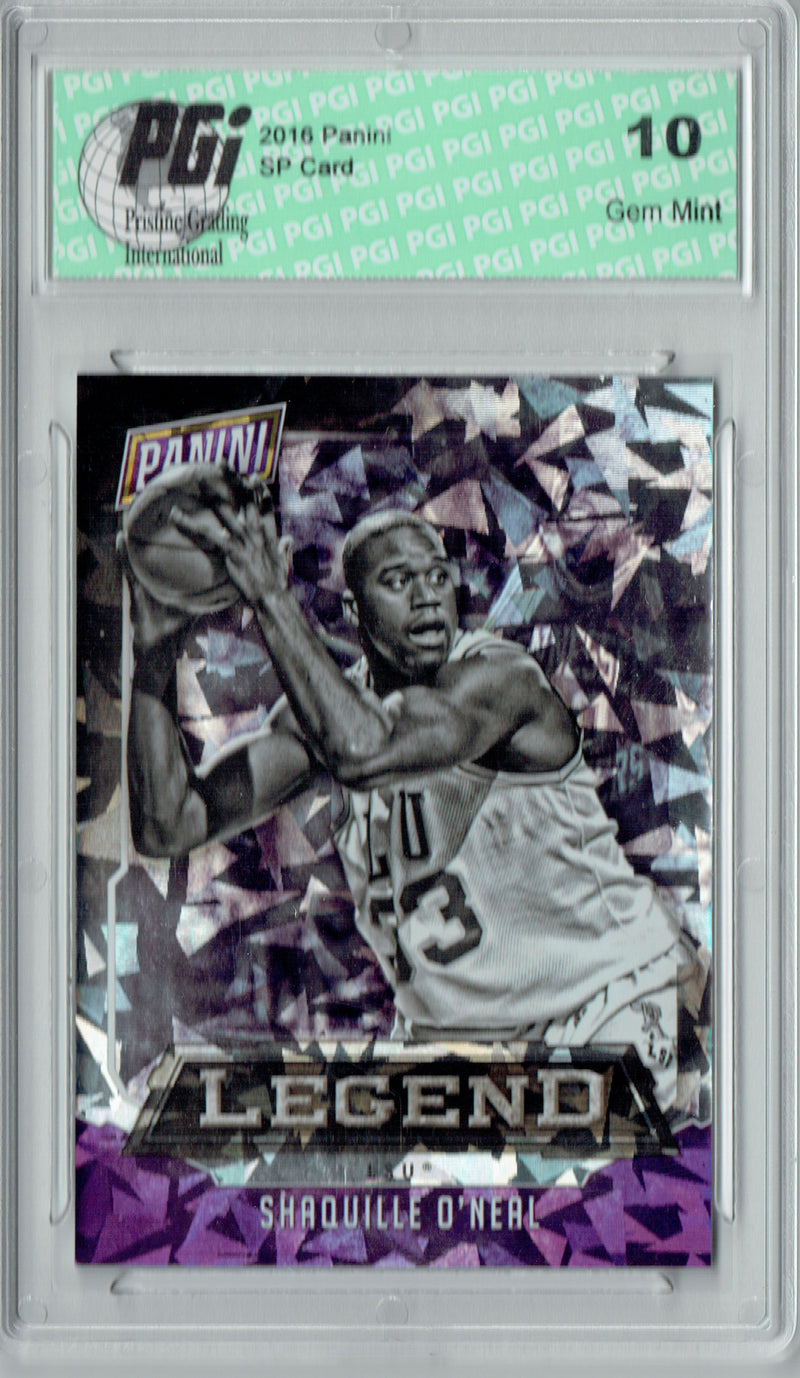 Shaquille O'Neal 2016 Panini #67 Cracked Ice 25 Made Card PGI 10