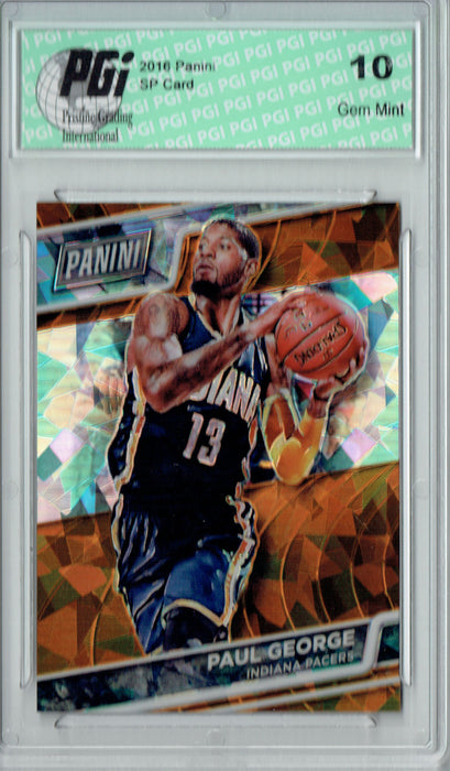 Paul George 2016 Panini #18 Cracked Ice 25 Made Card PGI 10