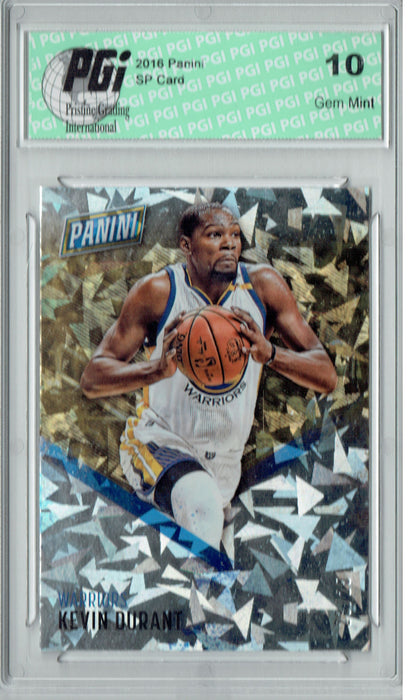 Kevin Durant 2016 Panini #KD Cracked Ice 25 Made Card PGI 10