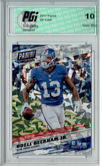 Odell Beckham Jr. 2017 Panini #8 Cracked Ice 25 Made Card PGI 10