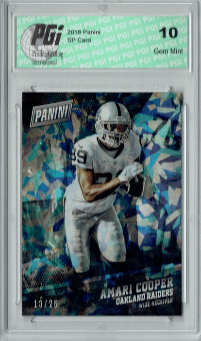 Amari Cooper 2018 Panini #24 Cracked Ice 25 Made Card PGI 10