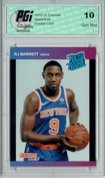 RJ Barrett 2019 Donruss #3 Retro Rated Rookie 1/3431 Rookie Card PGI 10