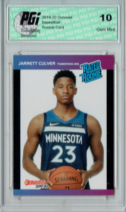 Jarrett Culver 2019 Donruss #5 Retro Rated Rookie 1/3431 Rookie Card PGI 10