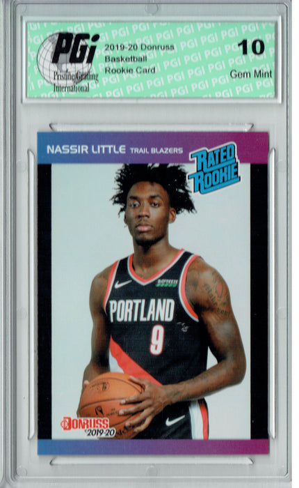 Nassir Little 2019 Donruss #21 Retro Rated Rookie 1/3431 Rookie Card PGI 10