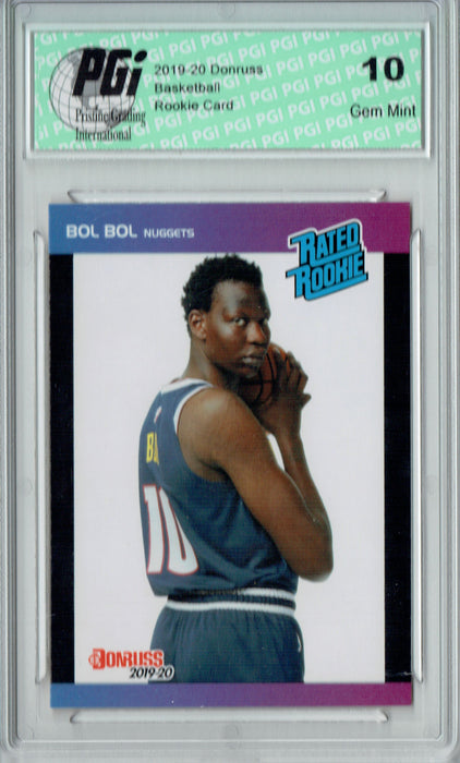 Bol Bol 2019 Donruss #32 Retro Rated Rookie 1/3431 Rookie Card PGI 10