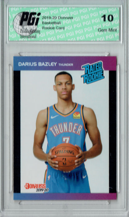 Darius Bazley 2019 Donruss #35 Retro Rated Rookie 1/3431 Rookie Card PGI 10