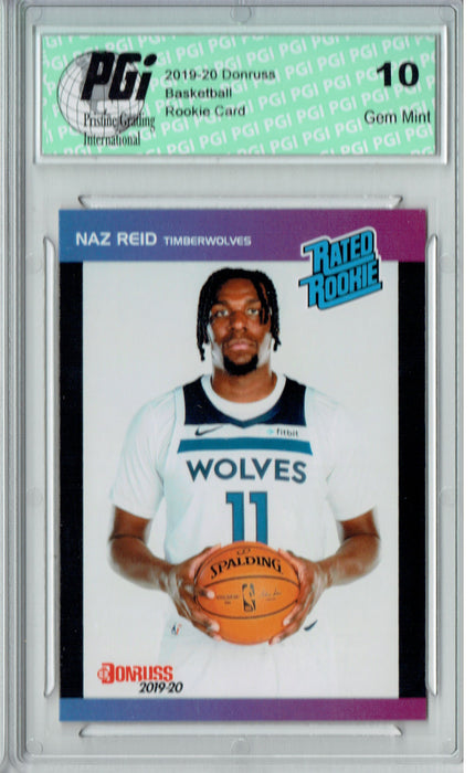 Naz Reid 2019 Donruss #41 Retro Rated Rookie 1/3431 Rookie Card PGI 10