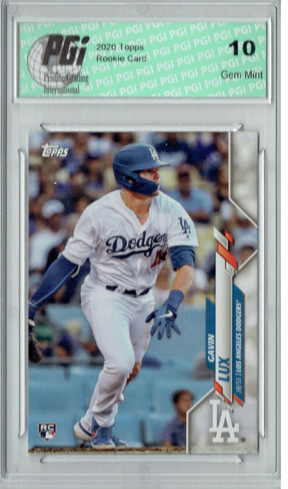 Gavin Lux 2020 Topps #LAD-8 SP Rookie Card PGI 10