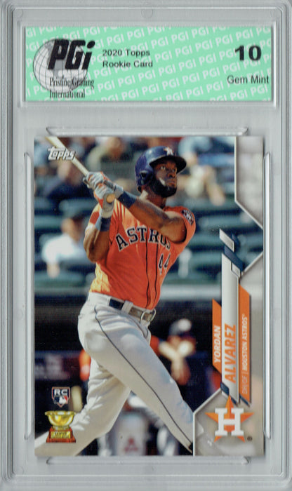 Yordan Alvarez 2020 Topps #HOU-9 SP Rookie Card PGI 10