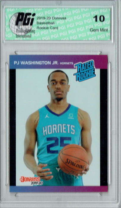 PJ Washington 2019 Donruss #11 Retro Rated Rookie 1/3431 Rookie Card PGI 10