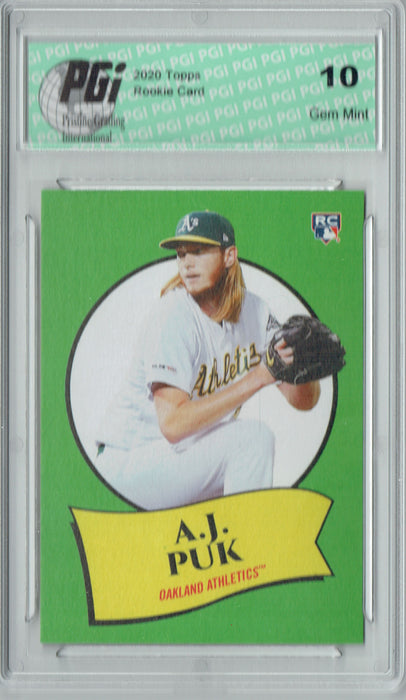 A.J. Puk 2020 Topps #12 582 Montgomery Rookie Card PGI 10