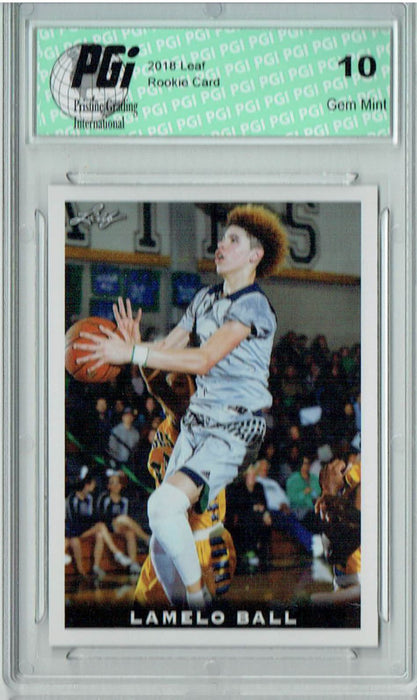 Lamelo Ball 2018 Leaf #22 Rookie Card PGI 10