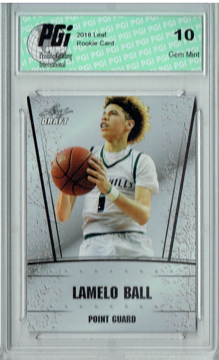 Lamelo Ball 2018 Leaf Draft #DS-29 Rookie Card PGI 10