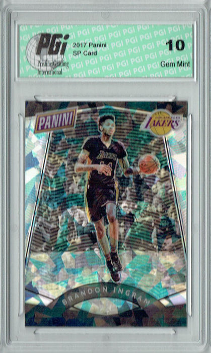 Brandon Ingram 2017 Panini #17 Cracked Ice 25 Made Card PGI 10