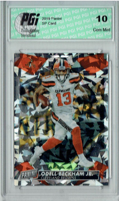 Odell Beckham Jr. 2019 Panini #52 Cracked Ice 25 Made Card PGI 10