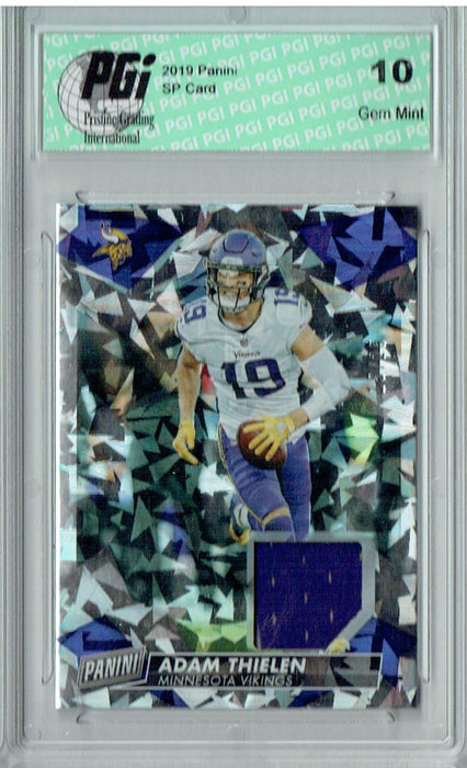 Adam Thielen 2019 Panini #59 Cracked Ice Jersey 25 Made Card PGI 10