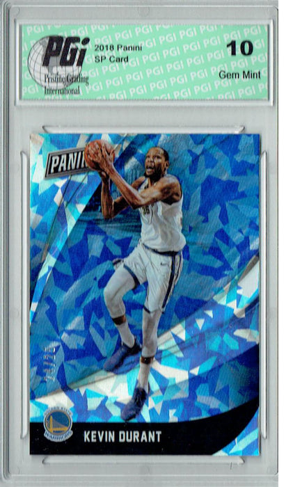 Kevin Durant 2018 Panini #6 Cracked Ice #24/25 Card PGI 10