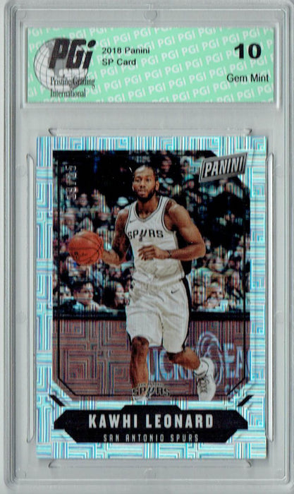 Kawhi Leonard 2018 Panini #40 Squares SSP #19/25 Card PGI 10