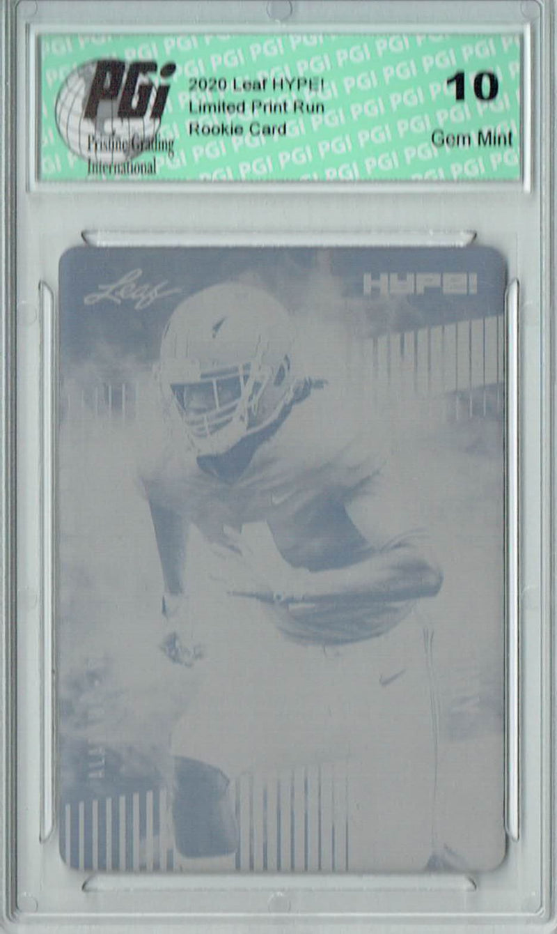 Jerry Jeudy Rookie Card Denver PGI 10 Gem Mint Football Trading Card 2020 Leaf HYPE! #31 1/1 Printing Plate Magenta