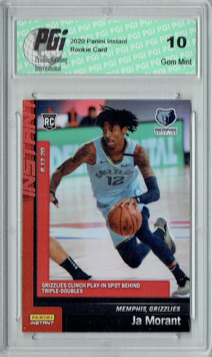 Ja Morant 2020 Panini Instant #149 1 of 753 Made Rookie Card PGI 10