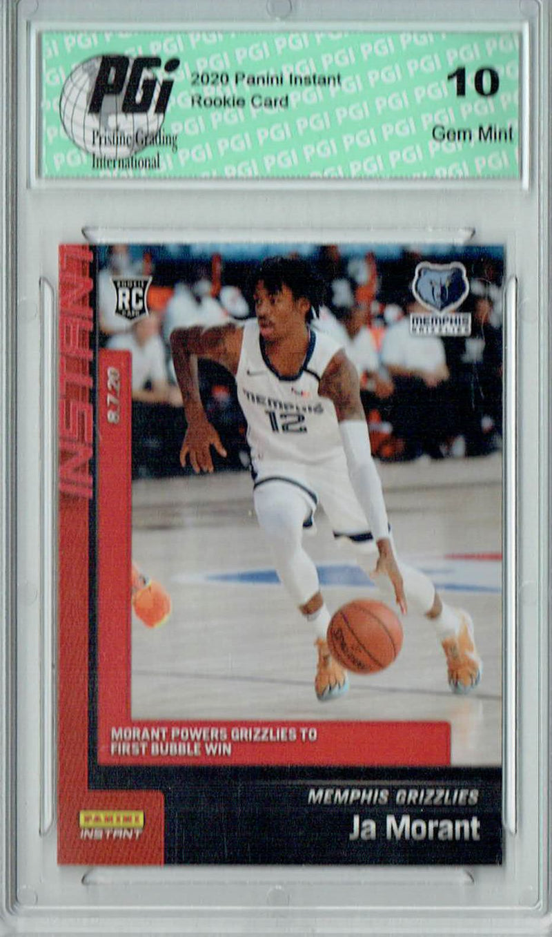Ja Morant 2020 Panini Instant #138, 1 of 926 Made Rookie Card PGI 10
