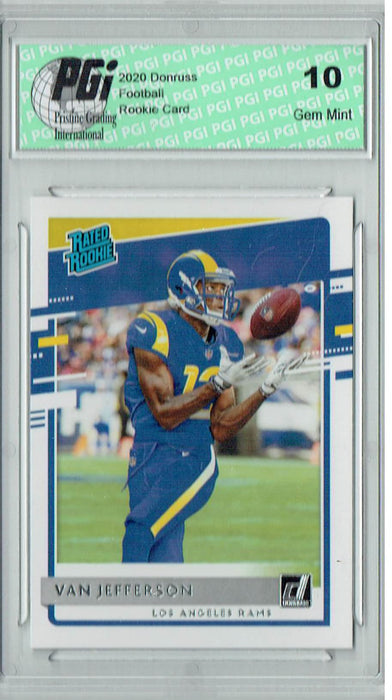 Van Jefferson 2020 Donruss #326 Rated Rookie Card PGI 10