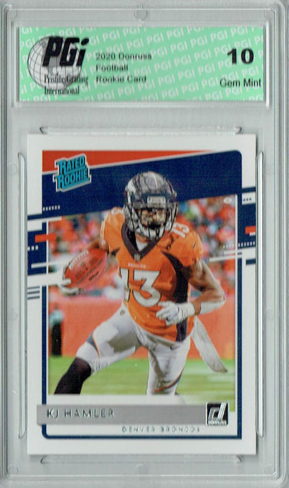 K.J. Hamler 2020 Donruss #320 Rated Rookie Card PGI 10