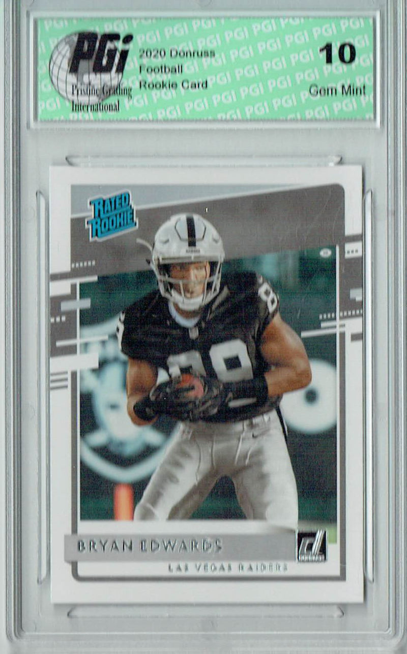 Bryan Edwards 2020 Donruss #328 Rated Rookie Card PGI 10