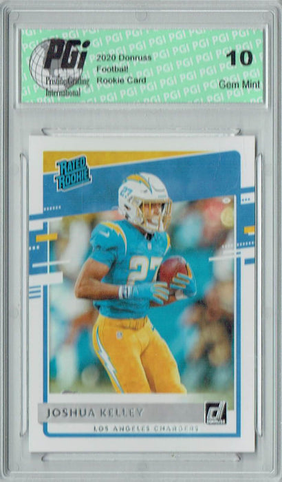 Joshua Kelley 2020 Donruss #338 Rated Rookie Card PGI 10