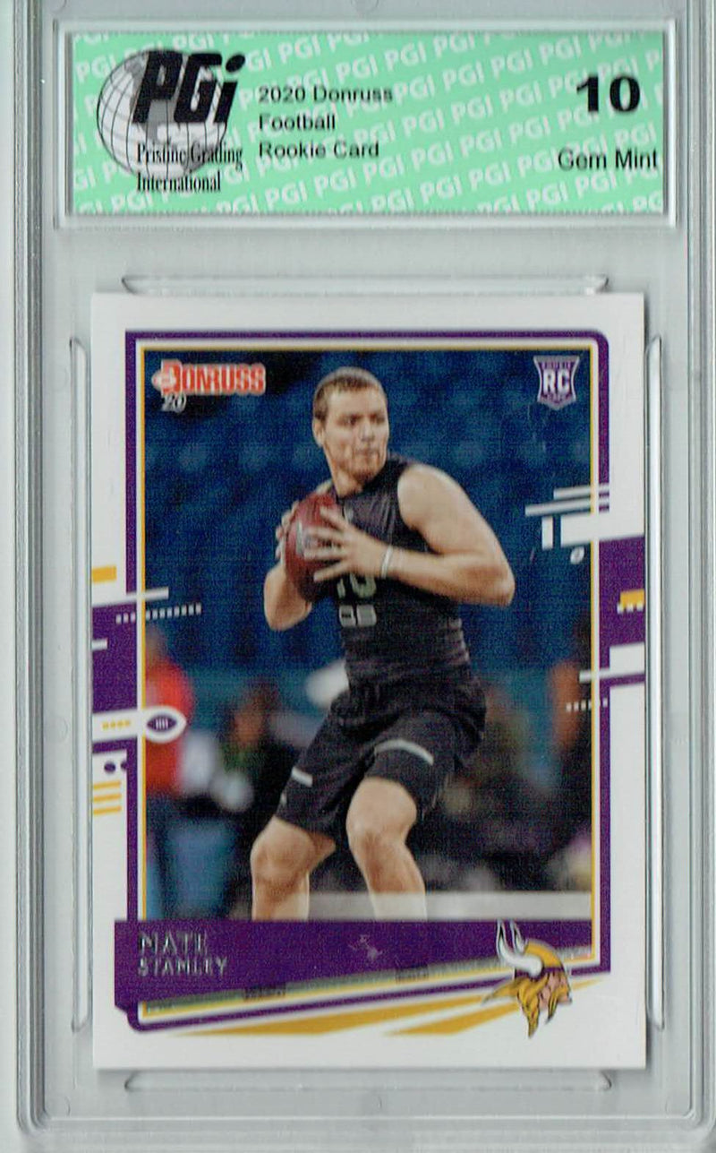 Nate Stanley 2020 Donruss #300 Rookie Card PGI 10