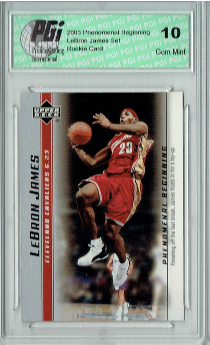 LeBron James 2003 PHENOM #7 Upper Deck Set PGI 10 Rookie