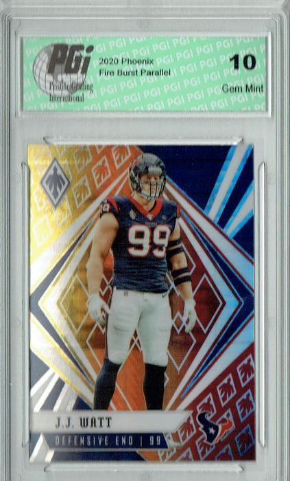 J.J. Watt 2020 Phoenix #6 Fanatics Fire Burst Card PGI 10