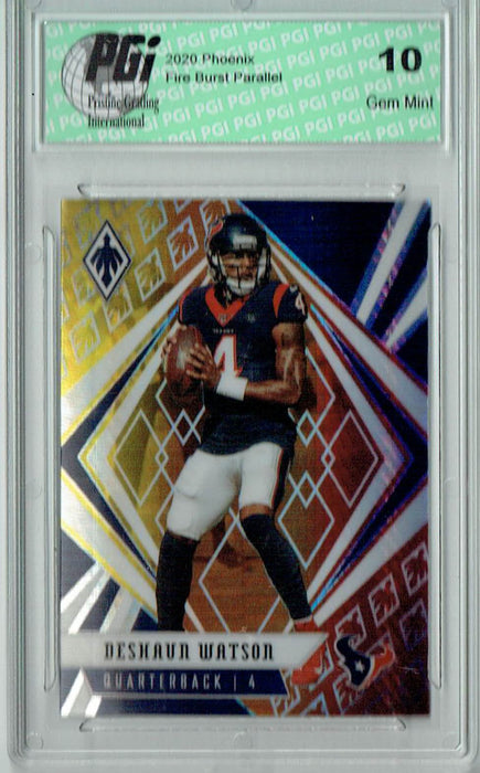 Deshaun Watson 2020 Phoenix #4 Fanatics Fire Burst Card PGI 10