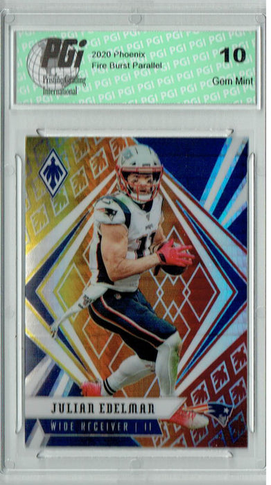 Julian Edelman 2020 Phoenix #14 Fanatics Fire Burst Card PGI 10