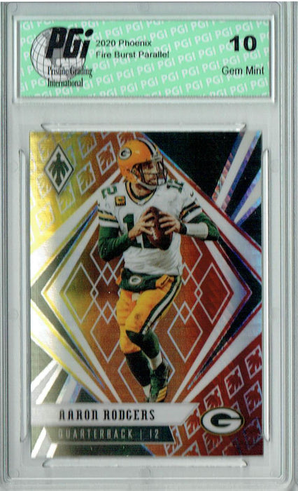 Aaron Rodgers 2020 Phoenix #19 Fanatics Fire Burst Card PGI 10